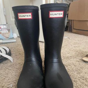 Hunter Mid-Calf Black Boots